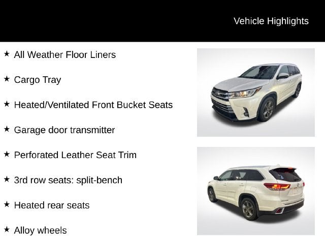 2018 Toyota Highlander Limited Platinum