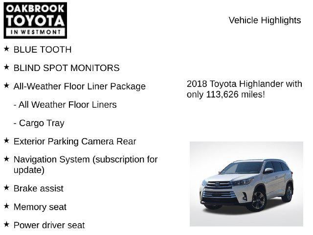 2018 Toyota Highlander Limited Platinum
