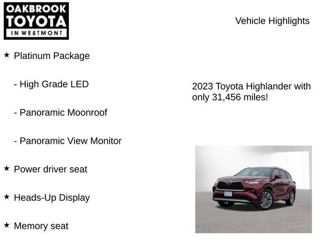 2023 Toyota HIGHLANDER HYBRD Platinum