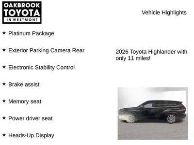 2026 Toyota HIGHLANDER HEV Platinum