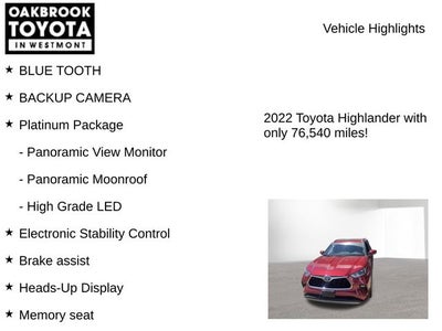 2022 Toyota Highlander Hybrid Platinum