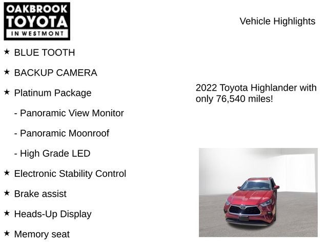 2022 Toyota Highlander Hybrid Platinum