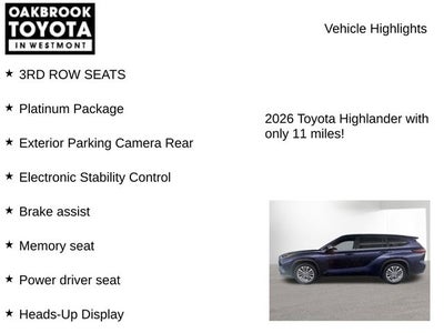 2026 Toyota Highlander Hybrid Platinum