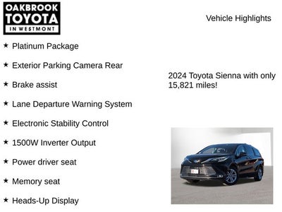 2024 Toyota SIENNA PLT AWD Platinum 7 Passenger