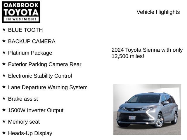 2024 Toyota Sienna Platinum 7 Passenger