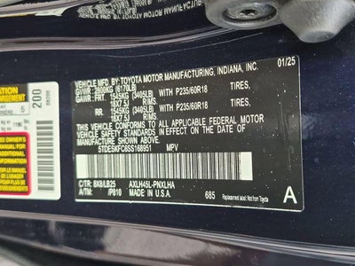 2025 Toyota Sienna Platinum 7 Passenger