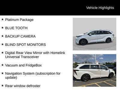 2025 Toyota Sienna Platinum 7 Passenger