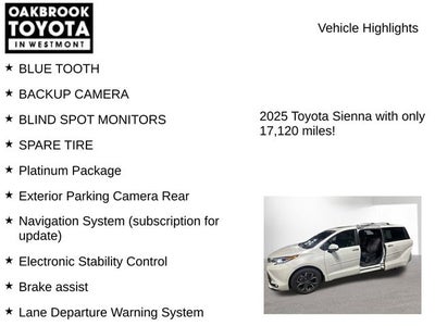 2025 Toyota Sienna Platinum 7 Passenger