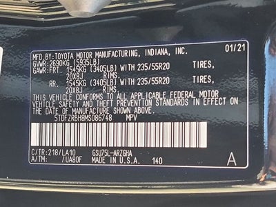 2021 Toyota Highlander Platinum
