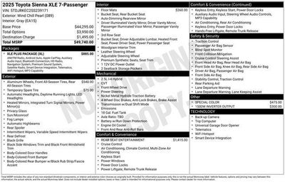 2025 Toyota SIENNA XLE XLE