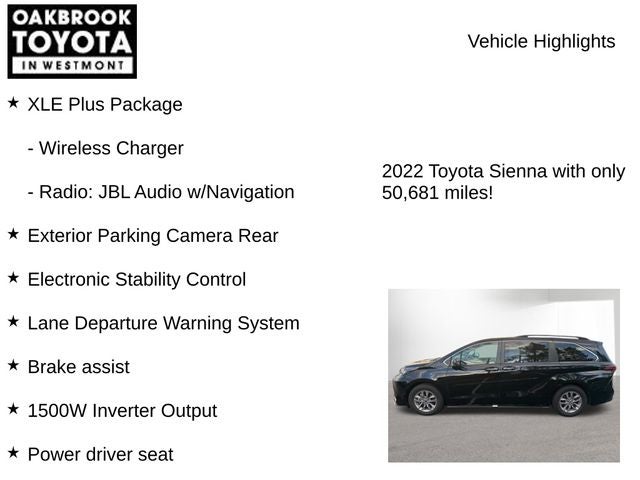 2022 Toyota SIENNA XLE AWD XLE 7 Passenger