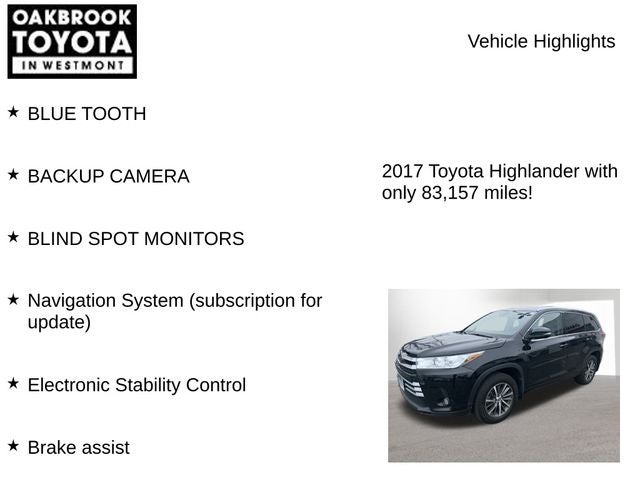 2017 Toyota HIGHLANDER XLE