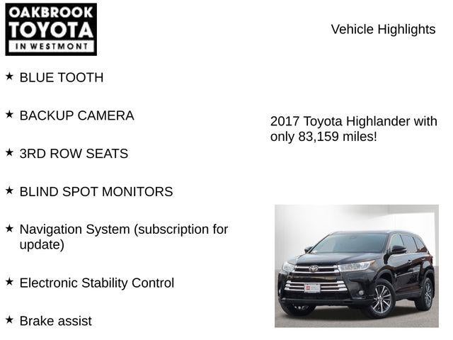 2017 Toyota HIGHLANDER XLE