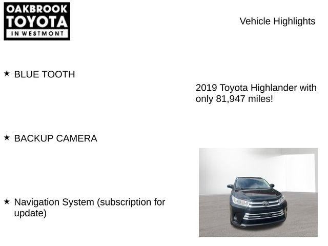 2019 Toyota Highlander XLE