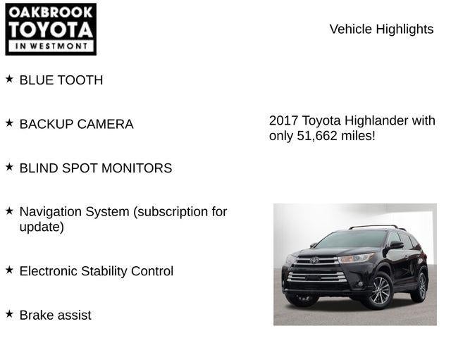 2017 Toyota HIGHLANDER XLE