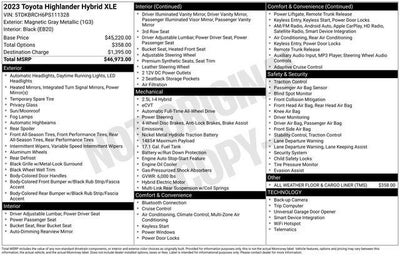 2023 Toyota HIGHLANDER HYBRD XLE