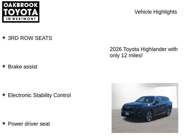 2026 Toyota Highlander Hybrid XLE