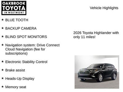 2026 Toyota HIGHLANDER Platinum