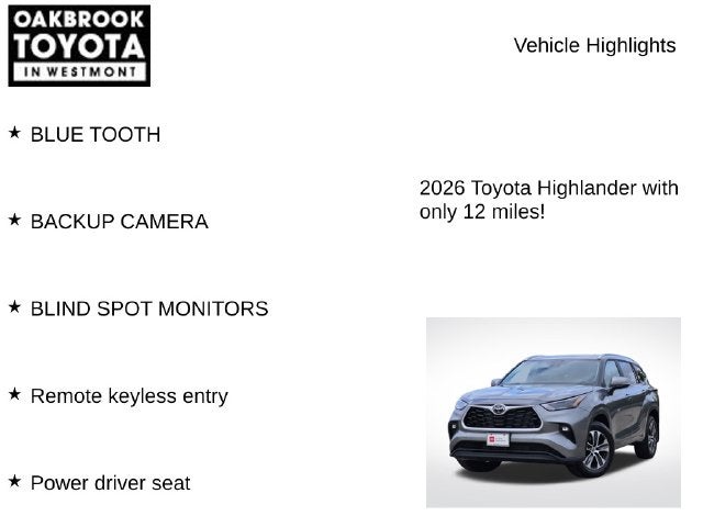 2026 Toyota Highlander XLE