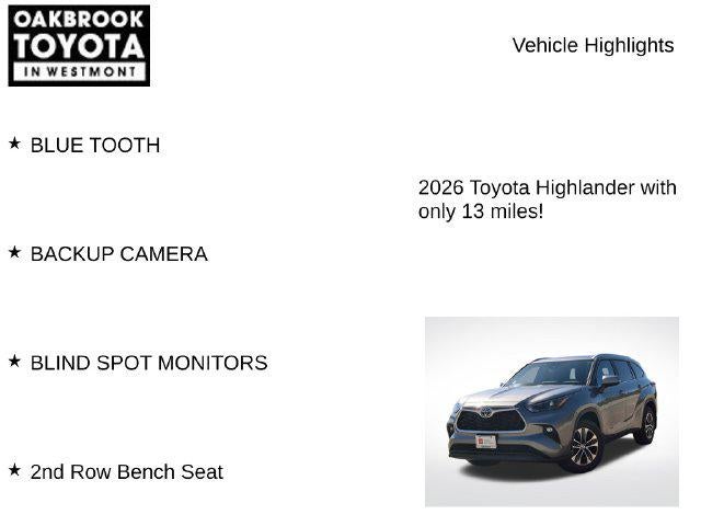 2026 Toyota Highlander XLE