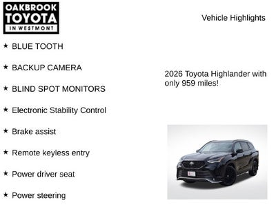 2026 Toyota Highlander XSE