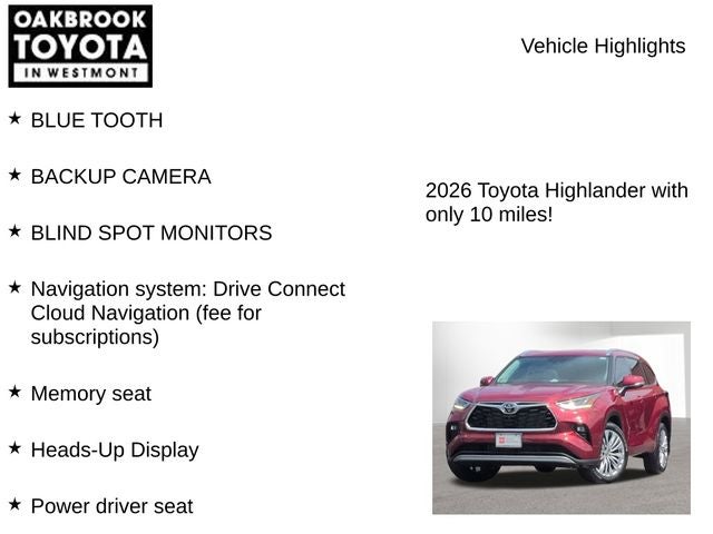 2026 Toyota Highlander Platinum