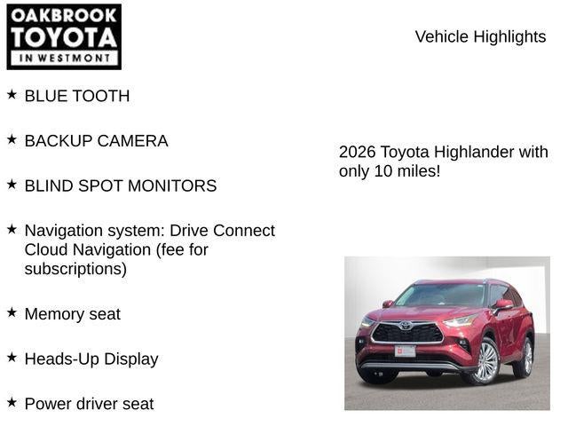 2026 Toyota Highlander Platinum