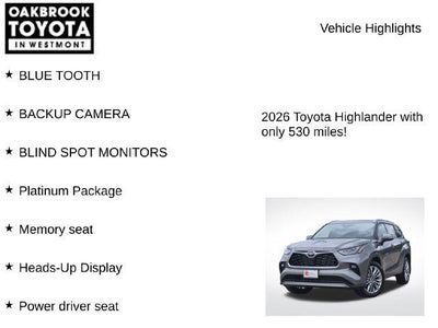 2026 Toyota Highlander Platinum