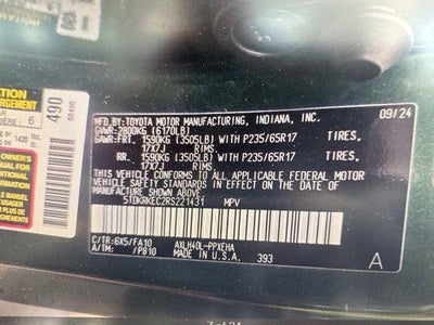 2024 Toyota SIENNA LE LE 8 Passenger