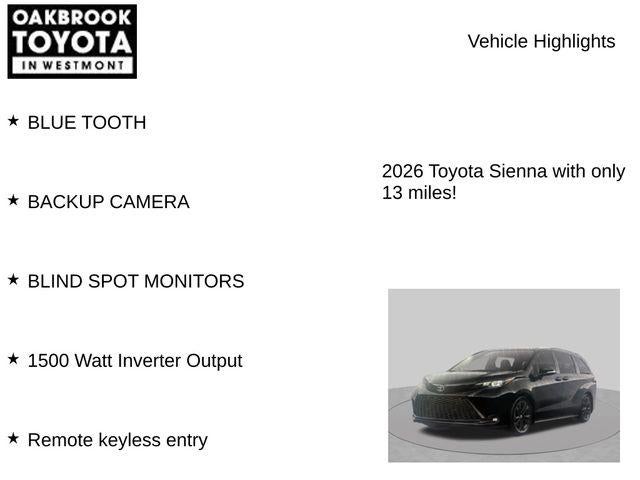 2026 Toyota Sienna XSE 7 Passenger