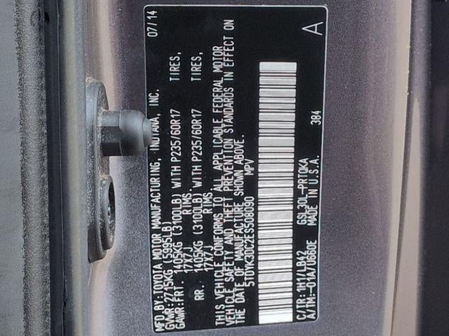 2014 Toyota SIENNA XLE 3.5L XLE 8 Passenger