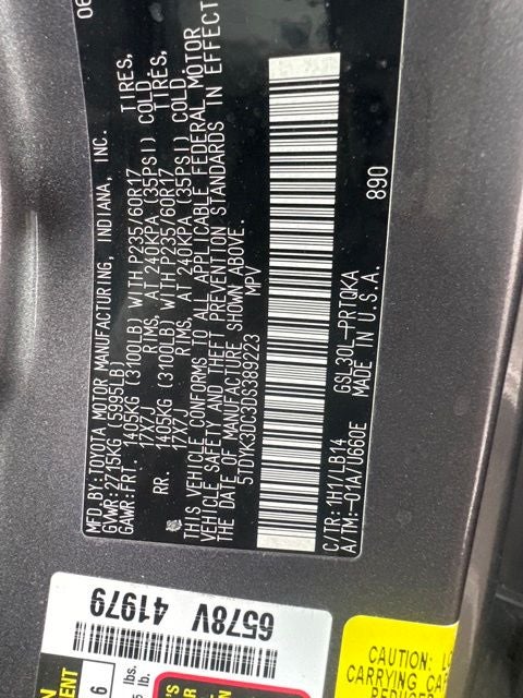 2013 Toyota SIENNA XLE 3.5L XLE