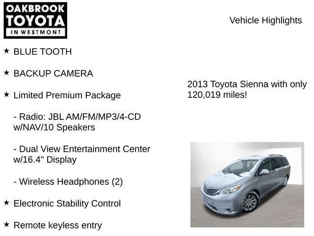 2013 Toyota SIENNA LTD 3.5L Limited