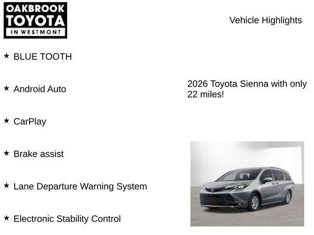 2026 Toyota SIENNA XLE XLE 8 Passenger