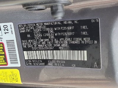 2018 Toyota Sienna XLE 8 Passenger