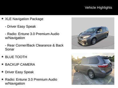 2018 Toyota Sienna XLE 8 Passenger