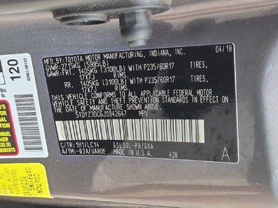 2018 Toyota Sienna XLE 8 Passenger