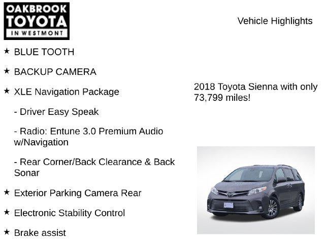 2018 Toyota Sienna XLE 8 Passenger