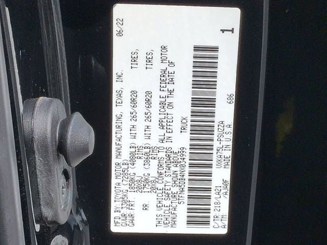 2022 Toyota TUNDRA 4X4 Platinum