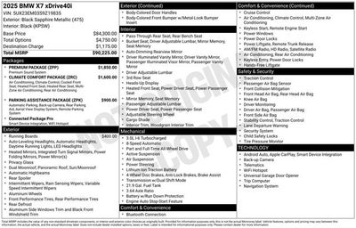 2025 BMW X7 xDrive40i