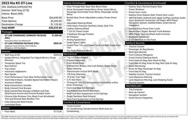 2023 Kia K5 GT-Line