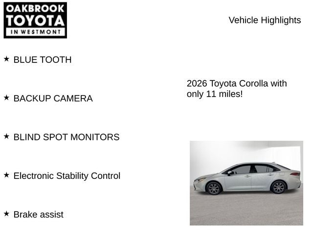 2026 Toyota Corolla LE