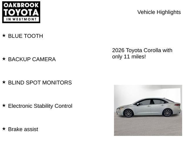 2026 Toyota COROLLA LE