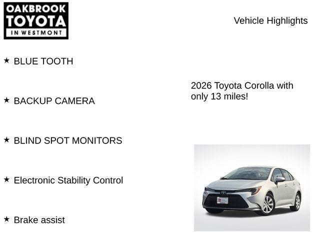 2026 Toyota Corolla LE