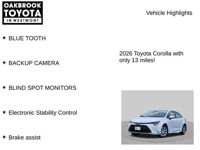 2026 Toyota Corolla LE