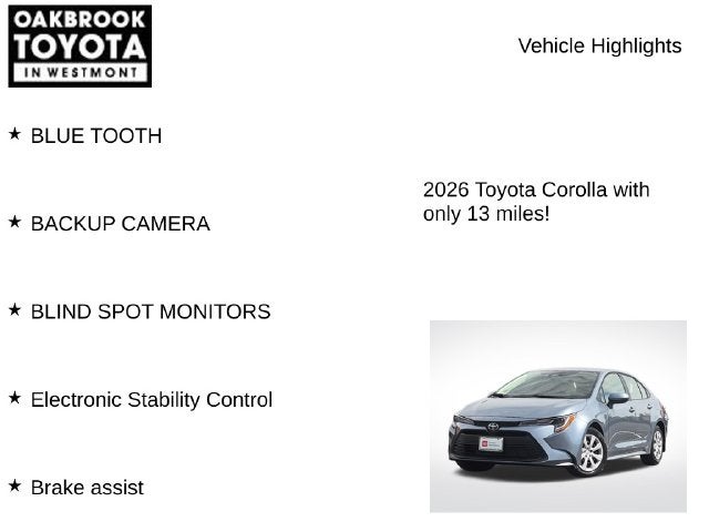 2026 Toyota Corolla LE