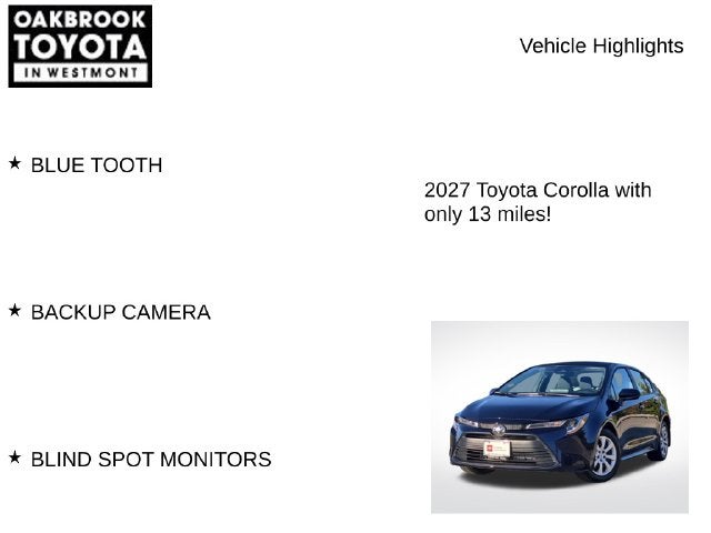 2027 Toyota Corolla LE