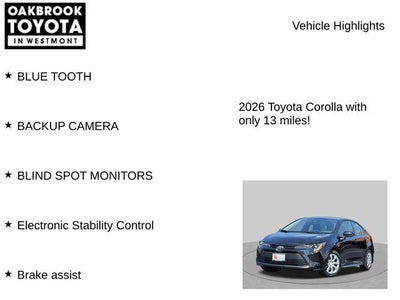 2026 Toyota Corolla LE