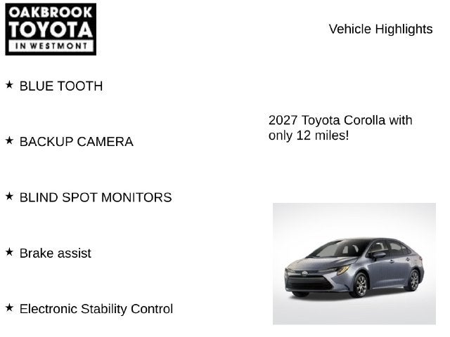 2027 Toyota Corolla LE