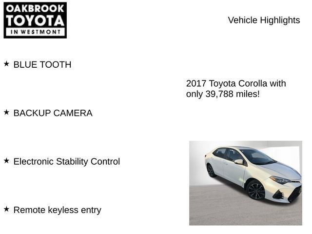 2017 Toyota Corolla L